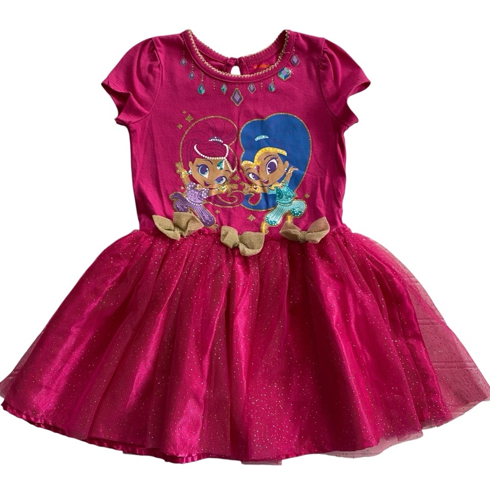 Nickelodeon Shimmer & Shine Adorable Sparkly Tutu Dress Toddler Girls Size 4T